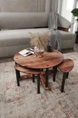 messer Pizza Sehpa Yuvarlak Ceviz - 2