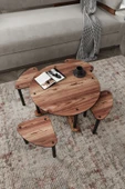 messer Pizza Sehpa Yuvarlak Ceviz - 3