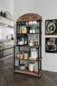 messer COFFEE TIME ÇOK AMAÇLI DOLAP KAHVE KÖŞESİ MADRAN CEVİZ - 1