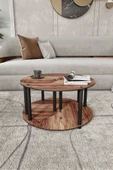 messer Yin Yang Unıty Serenıty Orta Sehpa 2 Li Madran Ceviz-70 Cm - 3