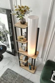 messer Moda Dor Kitaplık Lambader Atlantik Çam - 3