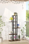 messer Yeni Gardenya Çok Katlı Çiçeklik Saksılık Barok Ceviz 18 - 2