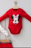 Mickey Desenli Hırkalı 3'lü Kız Takım - 3