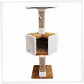 Botar İkonik Kedi Evi 35-35-120cm Camel - 1