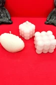 TatuCraft Bubble, Kübik, İstiridye Mum Seti 3'lü - 3