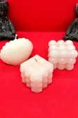 TatuCraft Bubble, Kübik, İstiridye Mum Seti 3'lü - 1