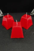 TatuCraft Kare Kırmızı Mum Seti 3'lü - 2