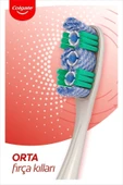 Colgate 360 Optik Beyaz Dil ve Yanak Temizleyicili Orta Beyazlatıcı Diş Fırçası  1+1 - 2