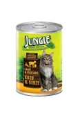 Jungle Kuzu Etli Ve Sebzeli Yetişkin Konserve Kedi Maması 415 gr - 1