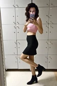 Mini Etek Ön Sol Diz Üstü Yırtmaçlı - 2