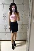 Mini Etek Ön Sol Diz Üstü Yırtmaçlı - 4