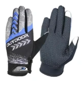 Outdoor Mtb Mevsimlik Tam Parmak Eldiven Mavi - 1