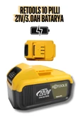 RETOOLS 10 PİLLİ Lİ-İON BATARYA 21V/3.0AH SARI - 1