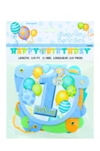 UNİQUE Carnaval Happy Birthday Doğum Günü Afişi Mavi - 2