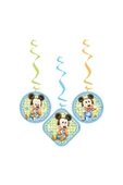 PARTİ ŞÖLENİ Baby Mickey Mouse İlk Yaşım Asma İp Süs - 1