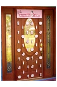 BEYAZ AKSESUAR Hoşgeldin Kızım Kapı Perdesi Kapı Süsü Pembe Kapı Süsü - 1