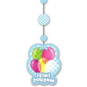 SHOPANDSHOP İyiki Doğdun Yazılı Asmalı İp Süs Mavi Renk 3 lü Set 12x45 cm - 1