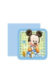 PARTİOUTLET Ilk Yaşım Baby Mickey Mouse Davetiye 6 Adet - 1