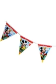 TOPTAN BULURUM Parti Için Mickey Mouse Temalı Üçgen Bayrak Flama Süsleme 3.2 Metre - 2