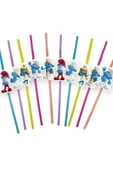 BALONEVİ Şirinler Pipet (6 Adet) - 1
