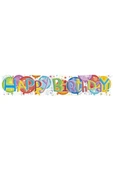 PARTİ ŞÖLENİ Happy Birthday Giant Banner 1 Adet - 1