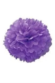 BALONEVİ 40 Cm Mor Ponpon Fener Petek Fener 1 Adet - 1