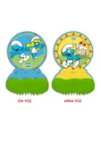 BALONEVİ Şirinler Masa Orta Süsü (1 Adet) - 2