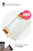 50'li Paket 830 Pin Büyük Boy Breadboard - Okul ve Sınıflar için MEB Uyumlu - 1