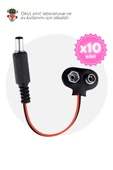 10'lu Paket 9V Pil için Jack Kablosu - Okul ve Sınıflar için MEB Uyumlu - 1