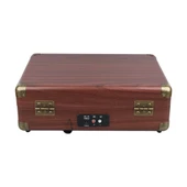 Magicvoice PU16 Retro Vintage Çanta Pikap - Radyo - Bluetooth - USB Mp3 Çalar - 4