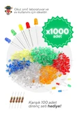1000 Adet 5mm LED Karışık Renk - Okul ve Sınıflar için MEB Uyumlu - 1