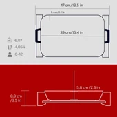 Lava LV P TP 2640 K4 O Ahşap Altlıklı 26x40 cm Kırmızı Döküm Dikdörtgen Fırın Tepsisi - 4