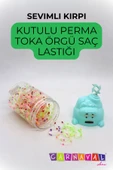 CARNAVAL Sevimli Kirpi Kutulu Perma Toka Örgü Saç Lastiği - 1