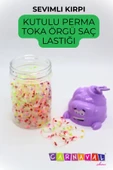 CARNAVAL Sevimli Kirpi Kutulu Perma Toka Örgü Saç Lastiği - 3