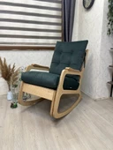 Kontes Haki Yeşil Sallanan Sandalye Dinlenme Koltuğu Okuma Koltuğu - 3