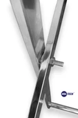 HOLTECH Lüks Metal Katlanır Otel Tipi Valizlik Bavul Sehpası Valiz Sehpası - 3