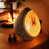 Dekoratif Ipli Model Su Kabağı Lamba,dekortif Su Kabağı Abajur - 2