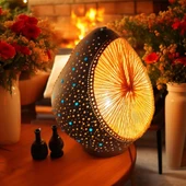 Dekoratif Ipli Model Su Kabağı Lamba,dekortif Su Kabağı Abajur - 1