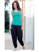 Bayan Yazlık Poly Şalvarlı Pijama 21519 - 3