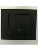 Ovivo - Grano Light Anahtar Mekanizma+Çerçeve ( Metalik Siyah ) 600-000217-205 - 1