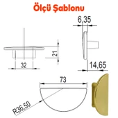 Mobilya Mutfak Çekmece Dolap Dolabı Kapak Kulpu Kulpları Kulbu Plastik Gold Altın Kulp 32 Mm thumbnail 5