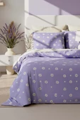 Rivaİstanbul Mor Papatyalı Tek Kişilik Nevresim Takımı Pamuklu thumbnail 1