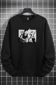 macklin Unisex Kadın Erkek One Piece Baskılı Sıfır Yaka Sweatshirt - 1