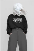 macklin Unisex Kadın Erkek Ruthless Gothic Özel Tasarım Baskılı Bisiklet Yaka Sweatshirt thumbnail 1