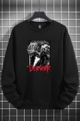 macklin Unisex Kadın Erkek Berserk Baskılı Sıfır Yaka Sweatshirt - 1