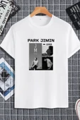 macklin Unisex Kadın Erkek Park Jimin BTS Karakter Baskılı Oversize T-shirt - 1