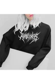 macklin Unisex Kadın Erkek Ruthless Gothic Özel Tasarım Baskılı Bisiklet Yaka Sweatshirt thumbnail 2