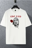 macklin Unisex Kadın Erkek The End Gangsta Baskılı Oversize T-shirt - 1