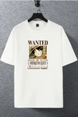 macklin Unisex Kadın Erkek Wanted Anime Karakter Baskılı Oversize T-shirt - 1