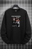 macklin Unisex Kadın Erkek Kim Namjoon Bts Baskılı Sıfır Yaka Siyah Sweatshirt - 1